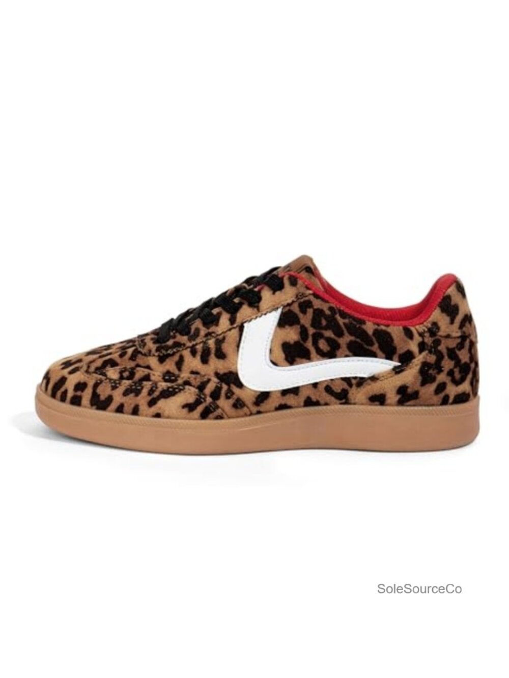 Faux Leather Lace-Up Fashion Sneakers Cushioned Skate Shoe